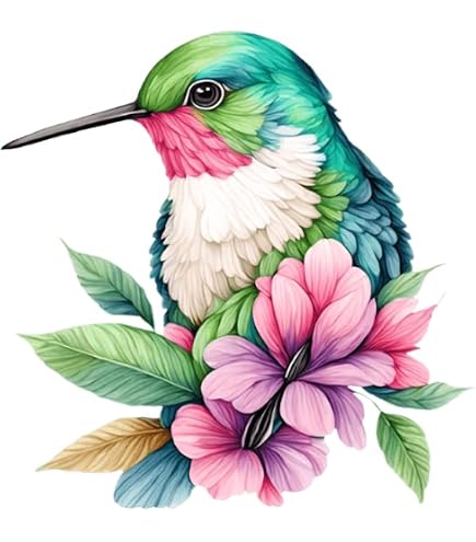 Lupine With Hummingbird Quilt Panel - 16x22 Inch Digital Print On Premium Cotton