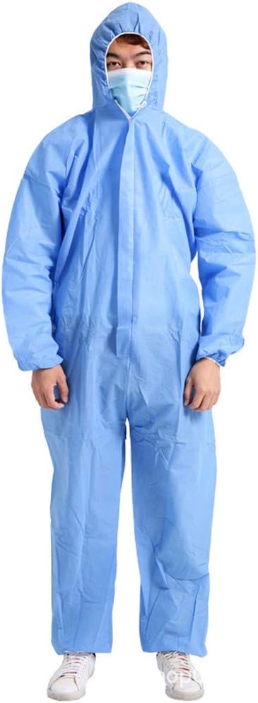 Xiaolizi 10pcs Disposable oil-resistant anti-virus spray overalls, non-woven thickened, full body waterproof suit,L