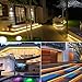 GUOTONG LED Rope Lights Outdoor Waterproof, 131.2ft Rope Lighting Warm White Light Strip, 110V LED Strip Lights Indoor, Connectable String Tape Light for Backyards, Patio, Decorative Lighting