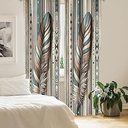 Ambesonne Bohemian Window Curtains Pack of 2, Bold