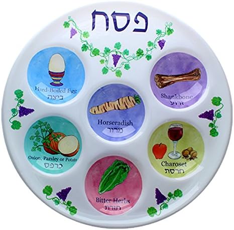 Cazenove Passover Seder Plates 10" Plastic Heavy Duty Quality Disposable (5 Pack).