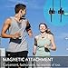 Wireless Sports Bluetooth Headphones V4.1 Shake Proof Earphones with Mic IPX5 Waterproof HD Sound with Bass Magnetic attachment Earbuds for Gym Running Driving Leisure 9 Hour Battery Headsets c