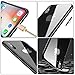 for iPhone Xs Max Case.MACBOU Fashion Magnetic Adsorption Metal Tempered Glass 360° Full Protection Luxury Case Cover for iPhone Xs Max (Black+Transparent)