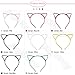 Angelakerry 10pcs Mix Color Cat Ear Girl Metal Black Headband Simple Fashion DIY Wholesale