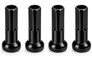 Bicycle Spoke Nipples,Durable Aluminum Alloy,Aluminum Spoke Nipples 14x6mm Black,for Cyclists Mechanics DIY Wheel Building Re