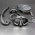 Wet Low Volume Freediving Mask Anti-Leak Tempered Glass Free Dive Mask J-Type Diving Mask Set with Camera Mount