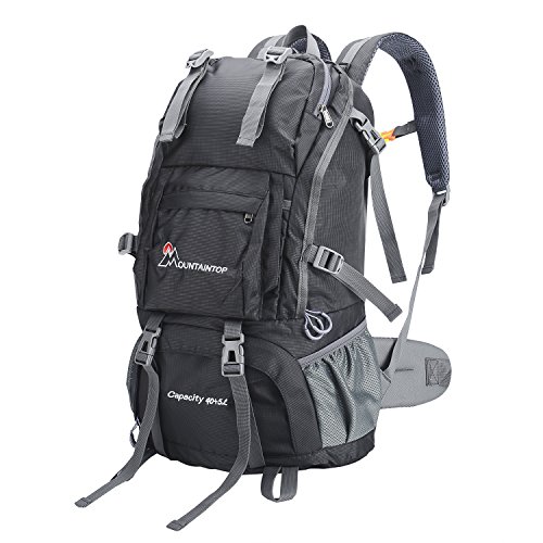 Mountaintop 40 liter hiking backpack with rain cover for outdoor …