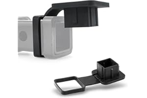 fasebeek 1 PC Car Trailer Hitch Dust Plug, 2" x 2" Square Mouth Antirust Protective Trim Cover, Hitch Insert Plug Fits 2" Receiver Class 3 4 5, Universal for Auto Trailer Exterior Accessories (Black)