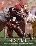 Football Motivational Poster Art Print 11x14 Pee Wee Pop Warner NFL College Sports Equipment Shoes Gloves