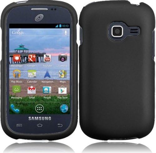 Samsung Galaxy Centura S738C ( Straight Talk , Net10 , Tracfone ) Phone Case Accessory Gray Hard Snap On Cover with Free Gift Aplus Pouch