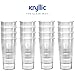 Kryllic Clear Plastic Drinking Glasses Set of 16 Clear Cups - 20 OZ Reusable Dishwasher Safe Tumbler Cups for Kitchen, Outdoor Party