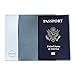 Elegant white passport holder fashion style eco leather hand made travel id cover