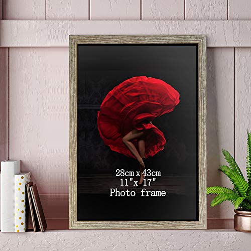 image for Dreamsyard 11 x 17 Picture Frames Set of 6 Rustic Distressed Gray Art 