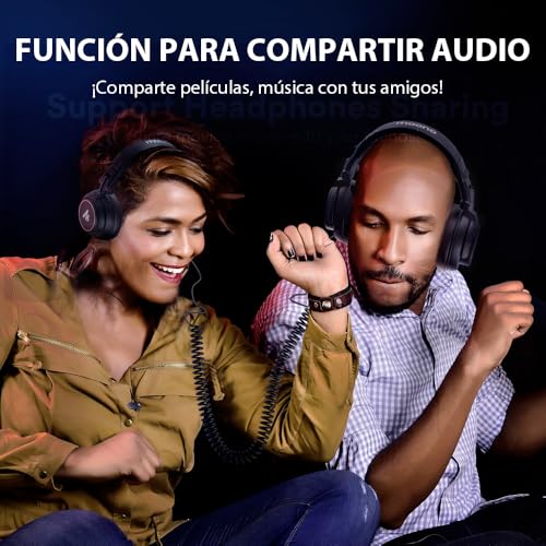 MAONO Audífonos de Diadema de Estudio con Controladores de 50MM AU-MH601 Auriculares de Monitor Estéreo sobre la Oreja para Música, DJ, Podcast (MH601-Negro)