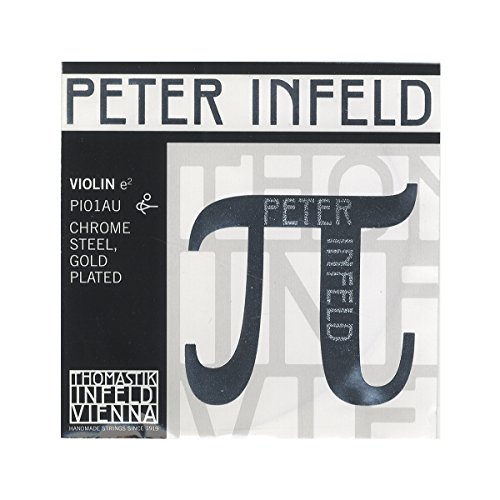 Thomastik-Infeld PI01AU Violin Strings, Single E String, PI01AU, 4/4 Size, Chrome Steel, Gold Plated