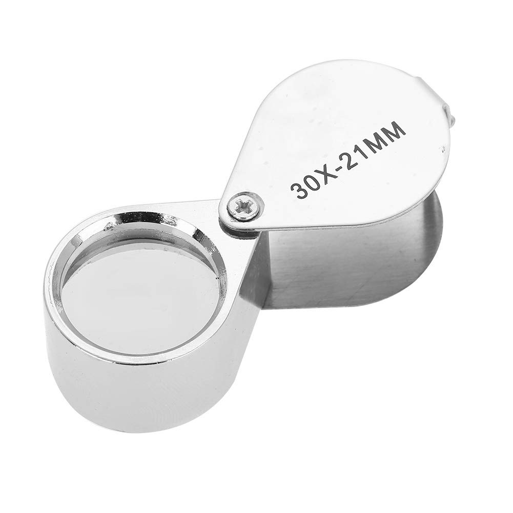 Folding Pocket Magnifier, 30X Portable Folding Pocket Loupe for Jewelry Checking Reading(30X)