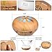 Diffuserlove Diffuser 550ML Ultrasonic Remote Control Essential Oil Diffuser Wood Grain Cool Mist Humidifier with 7 Color LED Lights Waterless Auto Shut-off for Home Bedroom Yoga Office (Yellow)