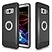 PEYOU Galaxy S8 Plus Case, Protective Case with Shock-Absorption Drop-Protection Hard PC Shell & Soft Silicone Inner & 360 Rotating Ring Grip Holder Kickstand for Samsung Galaxy S8 Plus - Black