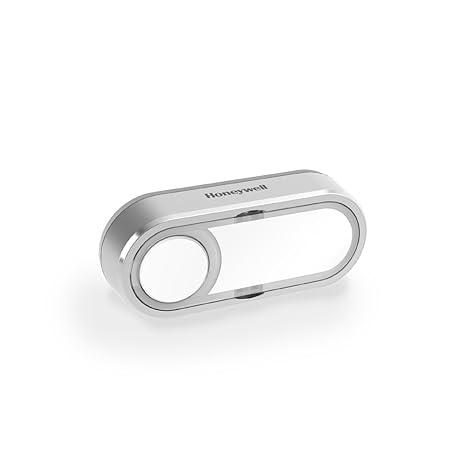 Honeywell Home Funk-Klingeltaster mit Namensschild und LED-Funktionsanzeige , grau, DCP511G