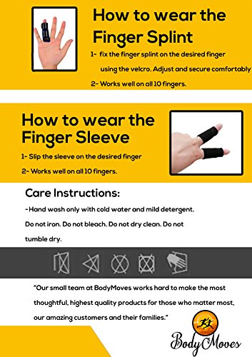 BodyMoves Finger Splint Plus Sleeves Trigger Finger Mallet Finger (Forest Green(2pc Set)) - Thumbnail 5