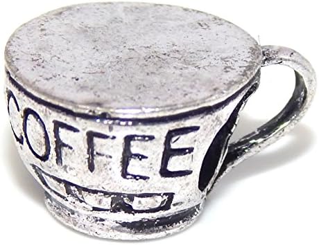 Silver Plated "Coffee Cup" Bead Charm