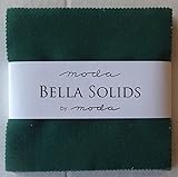 Bella Solids Christmas Green Moda Charm Pack By Moda ; 42 - 5
