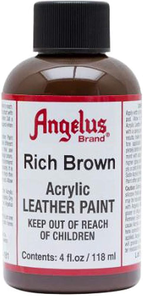 Angelus Acrylic Leather Paint 4oz Rich Brown, 118 ml (Pack of 1)