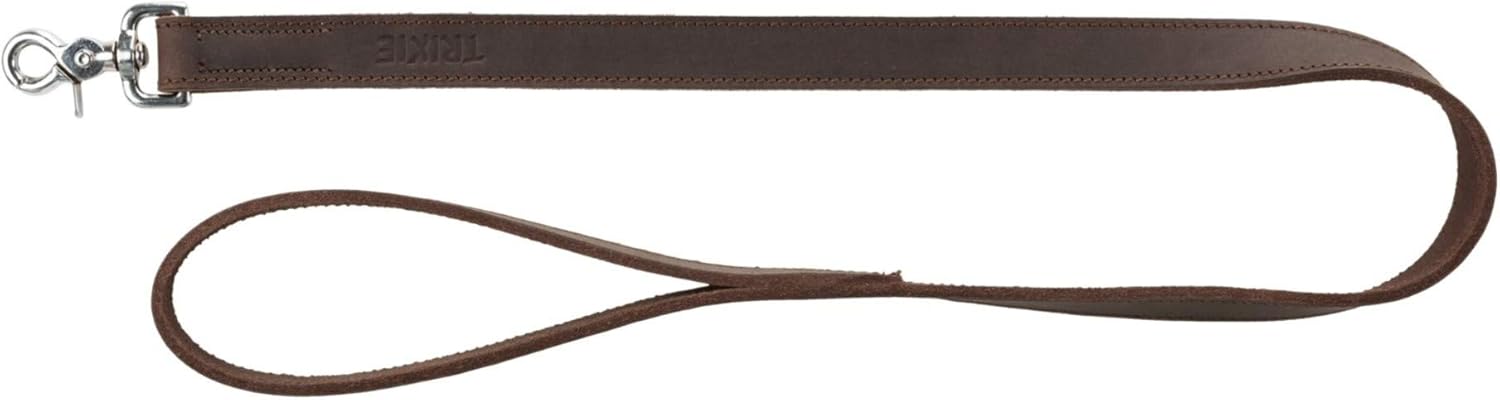 TRIXIE Rustic Fatleather Leash, L-Xl: 1.0 M/25 Mm, Dark Brown, Brown, 0.194 kg