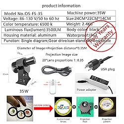 COLIFINE 35W LED Logo GOBO Projector Ip67