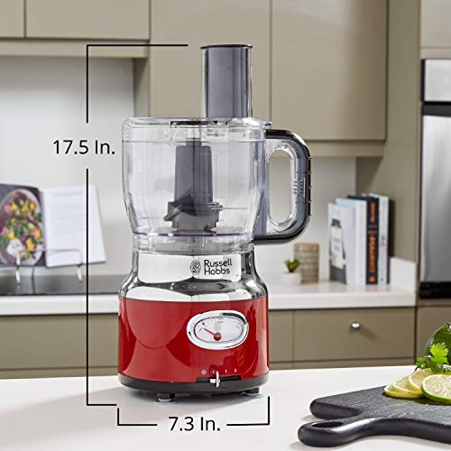 Russell Hobbs FP3100RDR Retro Style Food Processor, 8Cup (64oz
