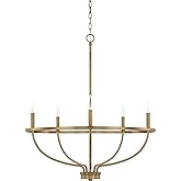 HomePlace Lighting 428551AD Greyson Urban/Industrial Vine-Style Round Candle Chandelier, 5-Light 300 Total Watts, 33" H x 29"