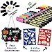Chalk Markers by MilaMarkers , Pack of 12 + A Chalkboard + Stencils + 16 Labels, Premium Liquid Chalkboard Neon Pens, Including Gold, Silver and Extra White Ink ,6mm Tips