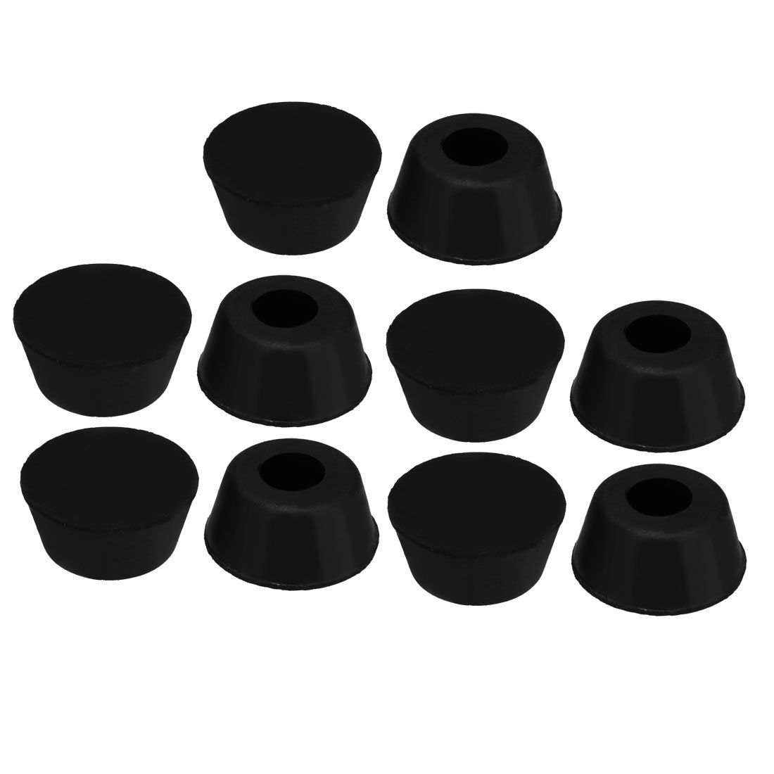 sourcingmap 10pcs 8mm Inner Dia Conical Bumper Pad Rubber Feet 21mm x 16mm x 10mm