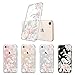 MOSNOVO White Floral Flower Petal Pattern Designed for iPhone SE 2020 Case/Designed for iPhone 8 Case/Designed for iPhone 7 Case - Clear