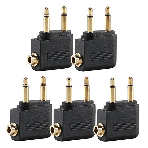 Airplane Headphone Socket Adaptor Earphones Socket Adaptor Gold Plated