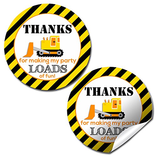 Construction Site Birthday Party Sticker Labels, 40 2