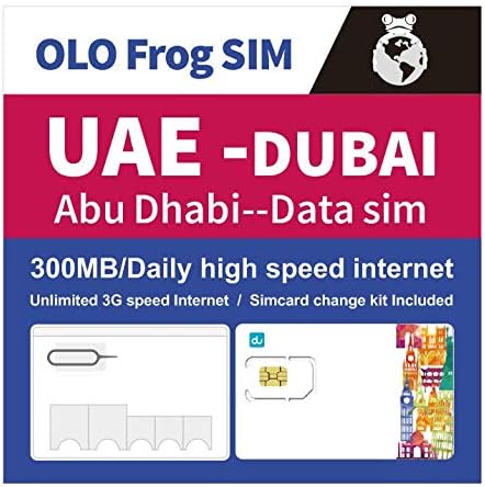 OLO UAE Dubai Abu Dhabi prepaid Data simcard Unlimited 3G Speed Data, no Calling Credit (10 Days)