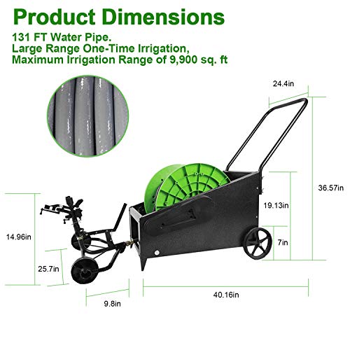 IRRIGLAD Mechanical Fully Automatic Irrigation Garden Hose Reel Cart