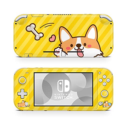 ZOOMHITSKINS Switch Lite Skin Decal Stickers, Dog Animal Yellow