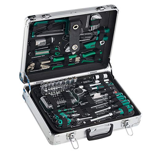 Brüder Mannesmann 124-tlg. Werkzeugsatz im Alukoffer, Silber, M29072