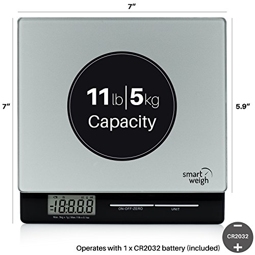 Smart Weigh Professional USPS Postal Scale with Tempered Glass Platform