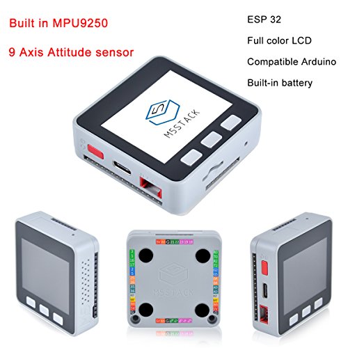 M5Stack Gray Kit 240 MHz Dual Core ESP32 Development Stackable Kit 16 MB Flash Built-in MPU9250, Integrated 520 KB SRAM Supported Arduino, Blockly Language with UIFlow, Micropython