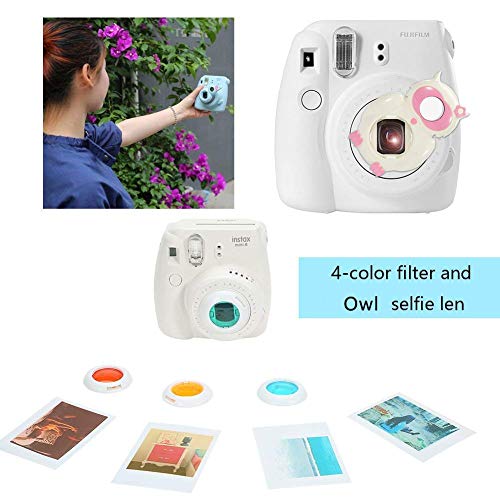 Katia Instant Camera Accessories Bundle Compatible for Fujifilm Instax Mini 9 / Mini 8+ / Mini 8 Instant Film Camera. Includes Camera Case, Album, Frame, Stickers, Strap,etc - Blue Paint