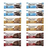 Quest Nutrition Protein Bar Chocolate Lover's Variety Pack. Low Carb Meal Replacement Bar with 20 gram+ Protein. High Fiber, Gluten-Free (12 Count)