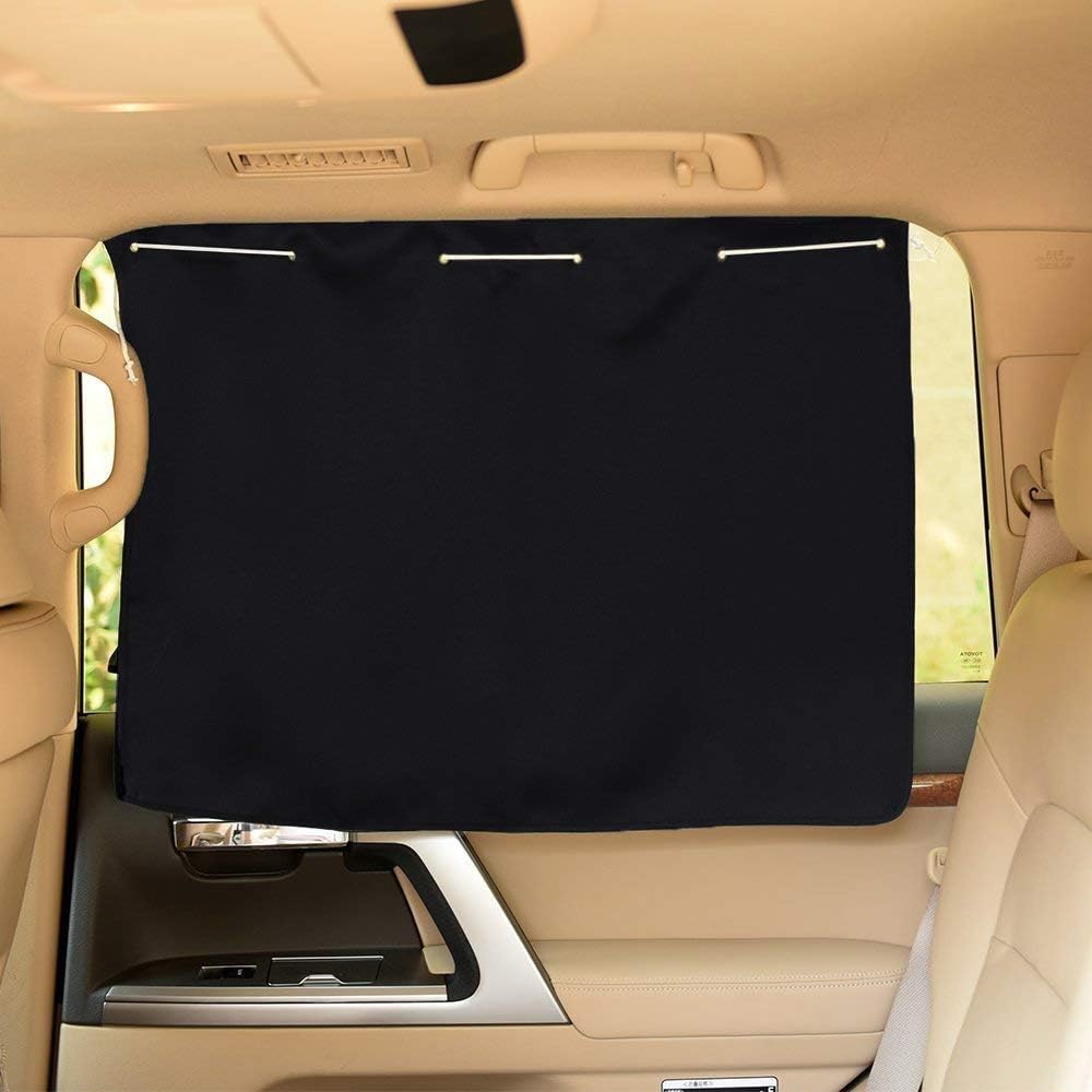 2 Pieces Pare Soleil Rideaux Voiture Pour Bebe Noir Universelle Rideau Avec Ventouse Pour Fenetre Vitres Laterale Pret A Poser Chaleur Bloquer Protege Enfants Animaux 70 X 52 Cm Sieges Auto Et