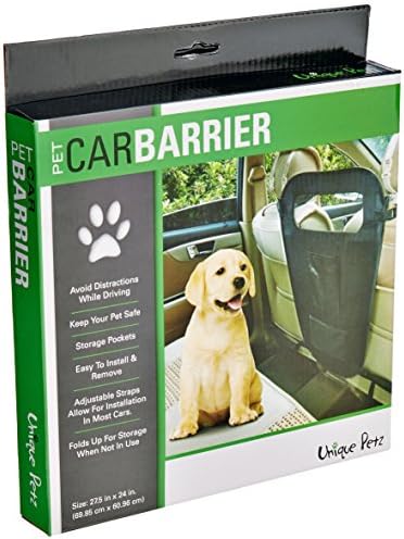 UNIQUE PETZ Pet Car Barrier, Black