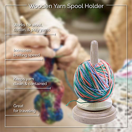 3 Wood+Yarn+Holder+Twirling+Mechanism