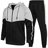 DUOFIER Men's Tracksuit Jogging Sweat Suits 2 Piece Casual Outfit Athletic Suit Set