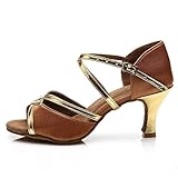 Roymall Women's Satin Latin Dance Shoes Model 225-7