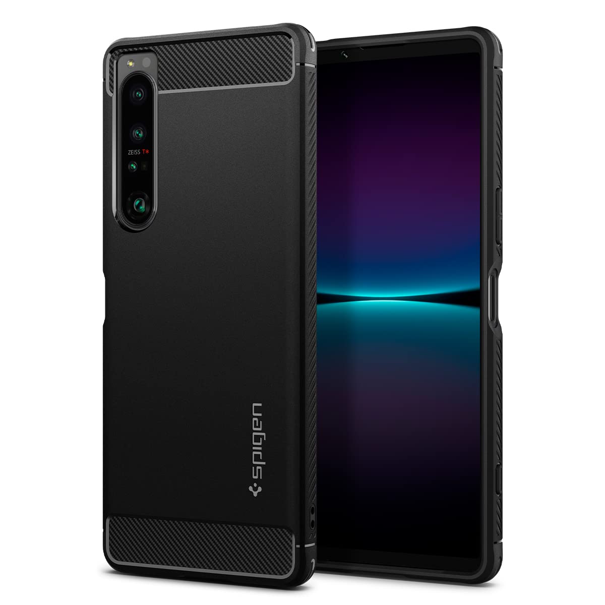 Spigen Rugged Armor Phone Case Compatible with Sony Xperia 1 IV - Matte Black